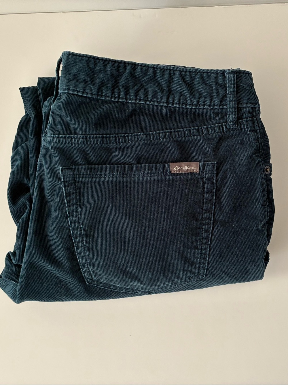 Eddie Bauer Slim Boyfriend Corduroy Pants- Women’s Size 10 - Blue Green - Picture 9 of 9